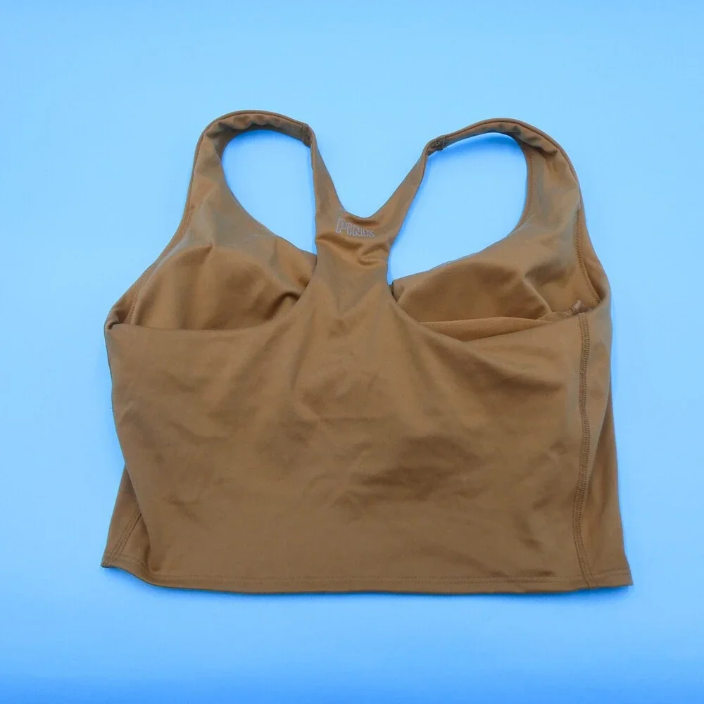 Victorias Secret Sports Bra Large DD Brown Ultimate Lightly Lined‎ Pullover Yuga